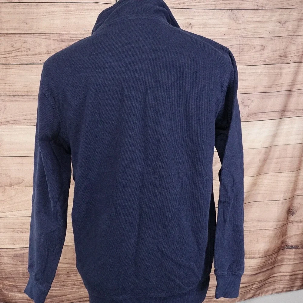 VAN HEUSEN BLUE‎ 1/4 ZIP UP PULLOVER SWEATER MENS SIZE M MEDIUM